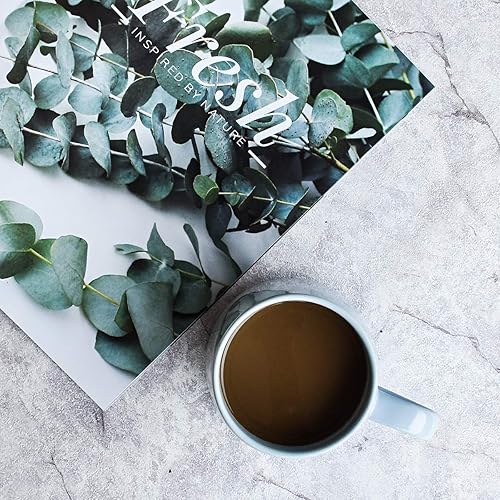 Miniatura 5 de Bosmarlin Taza de café de cerámica brillante, taza de té para la oficina y el hogar, 18 onzas 532 ml., apta para lavavajillas y microondas