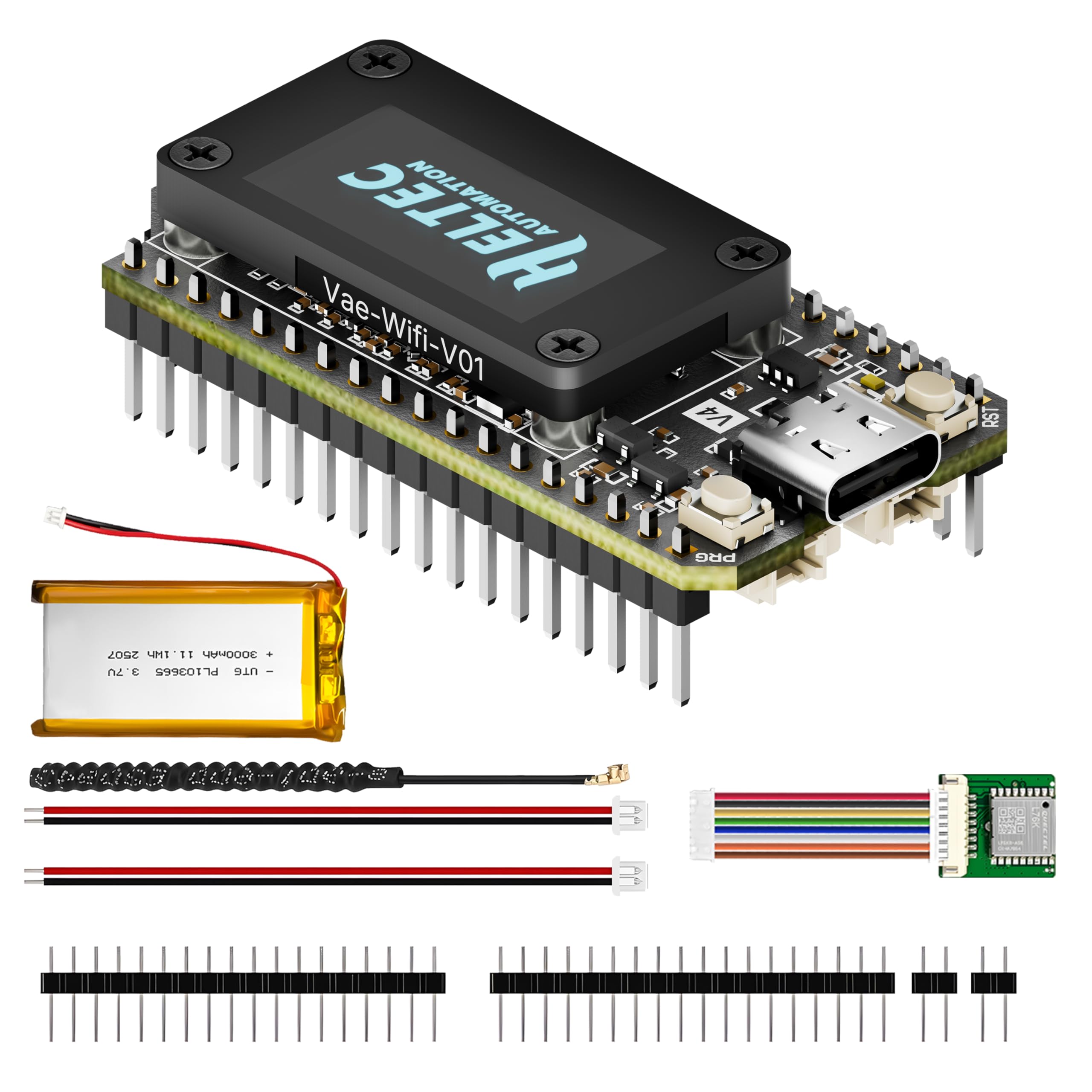 Amazon.com: Heltec V4 ESP32 LoRa 32 開發板Meshtastic 套組附3000mAh