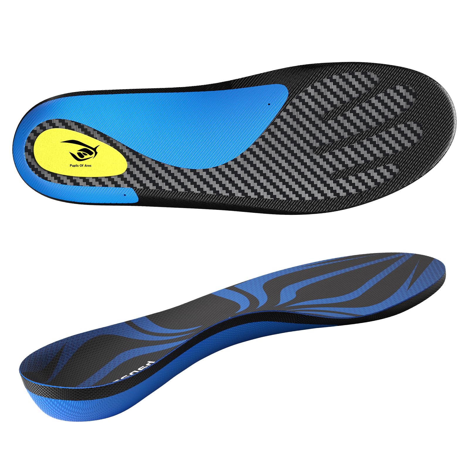 HAPANUN Carbon Fiber Insole with Arch Support for Long Periods of Standing, Jogging, Hiking and Other Outdoor Sports, as Well as a Work Boot Insole. (