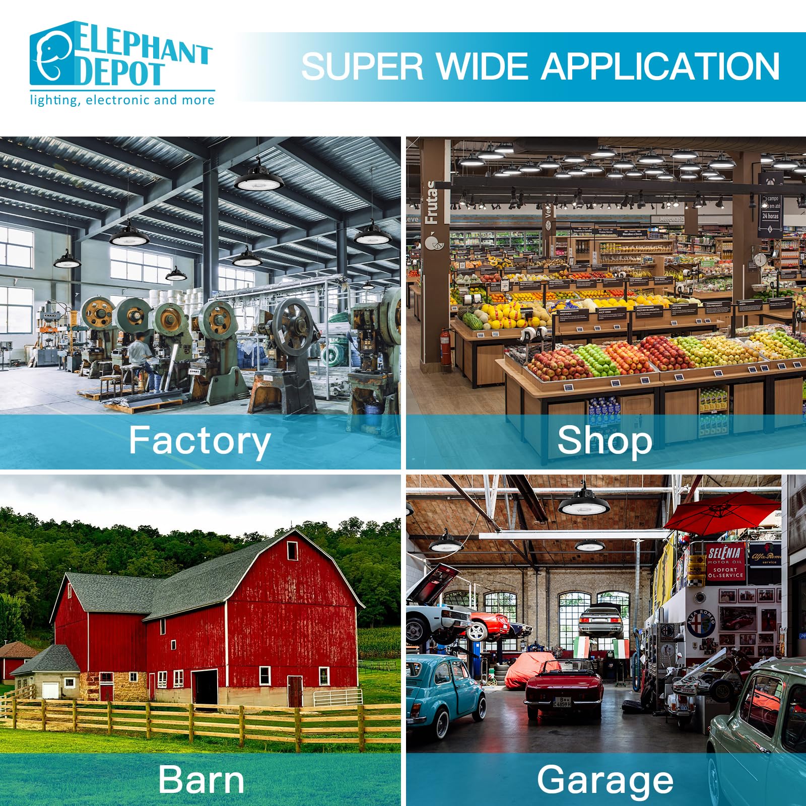 UFO Led High Bay Light with Motion Sensor 150 200 240W 21000 28000 33600lm 2CCT 4000K 5000K 0-10V — view 6