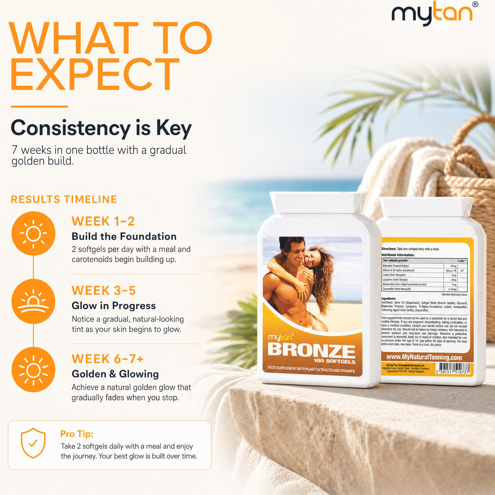 Bronze Tanning Softgels | Natural Mixed Carotenoids | 100 Softgels — Amazon image 4