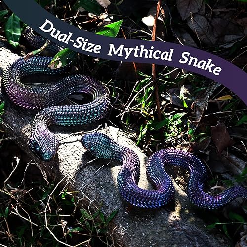 Miniatura 5 de LET'S RESIN 2 moldes de resina de serpiente, moldes flexibles de silicona de serpiente 3D (grandes y pequeños), moldes epoxi de animales