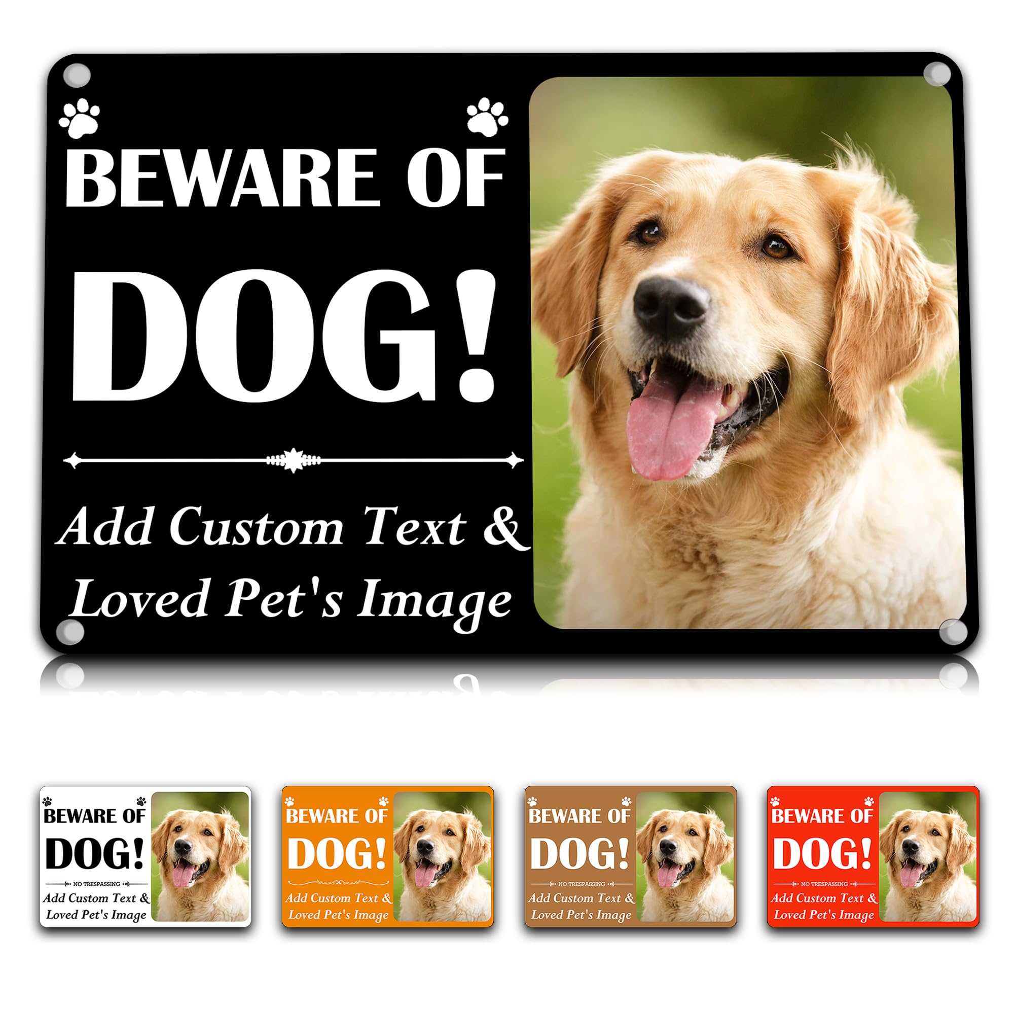 Amazon.com : YIPTOUR Personalized Beware of Dog Sign Funny, 12x8