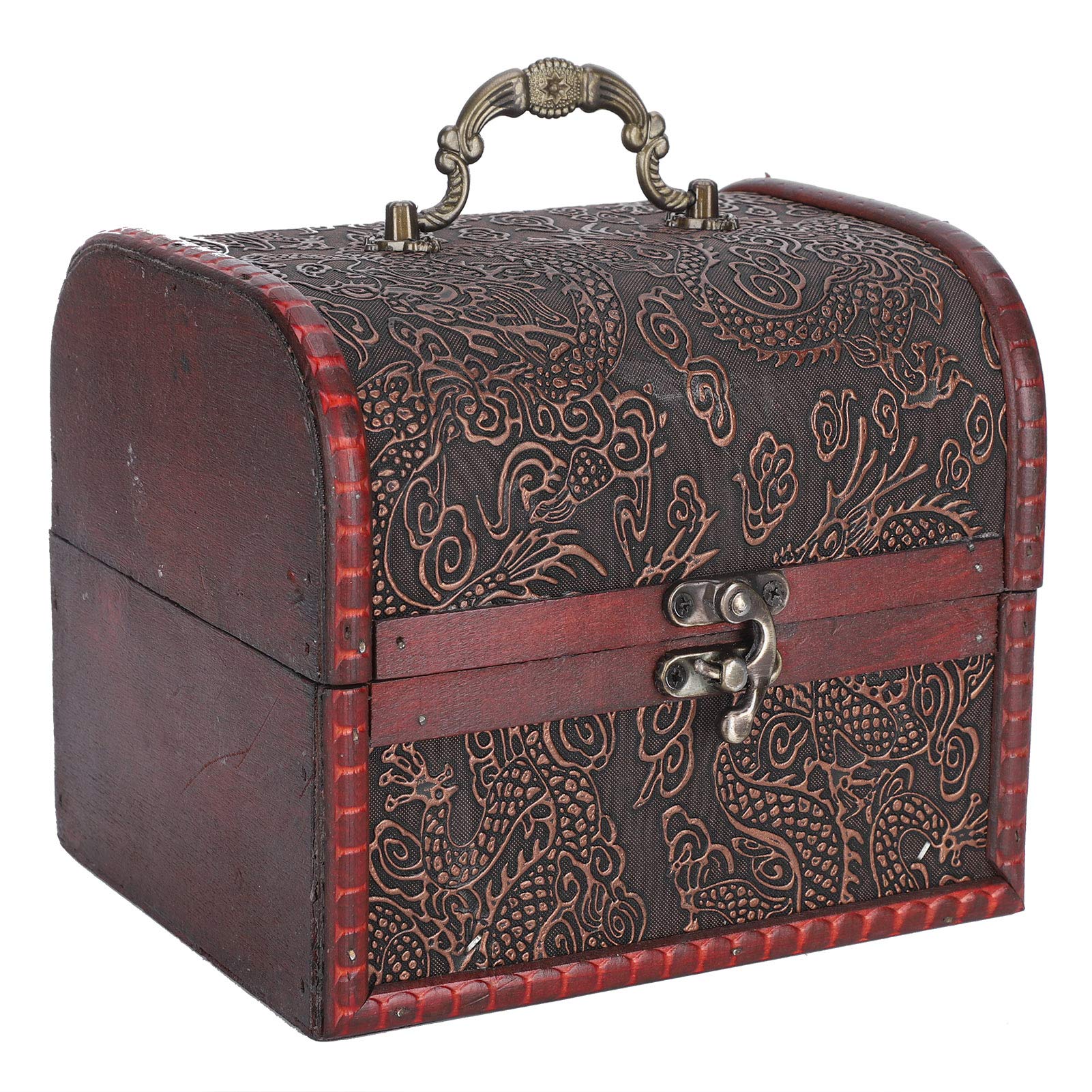 BCJMKDX jewellery storage box, Jewelry Storage Case, women jewellery box,Retro Floral Embossed Box(Style2)