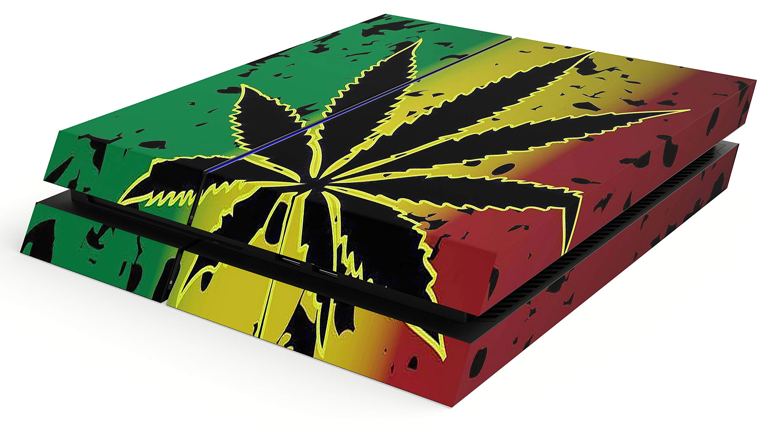 PS4 Console WEED Skin Decal Vinal Sticker + 2 Controller Skins Set — view 3
