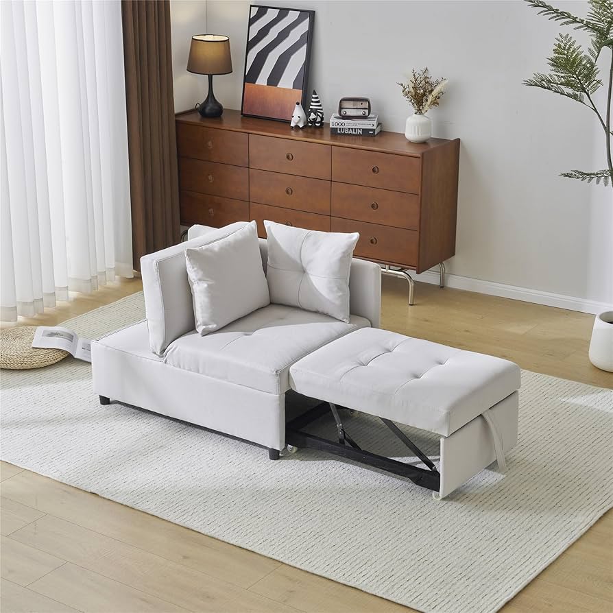 大人気！！3WAYで使えるソファ【ソファ　カウチ　ベッド】【ホワイト】 5 大人気！！3WAYで使えるソファ【ソファカウチベッド】【ホワイト】
