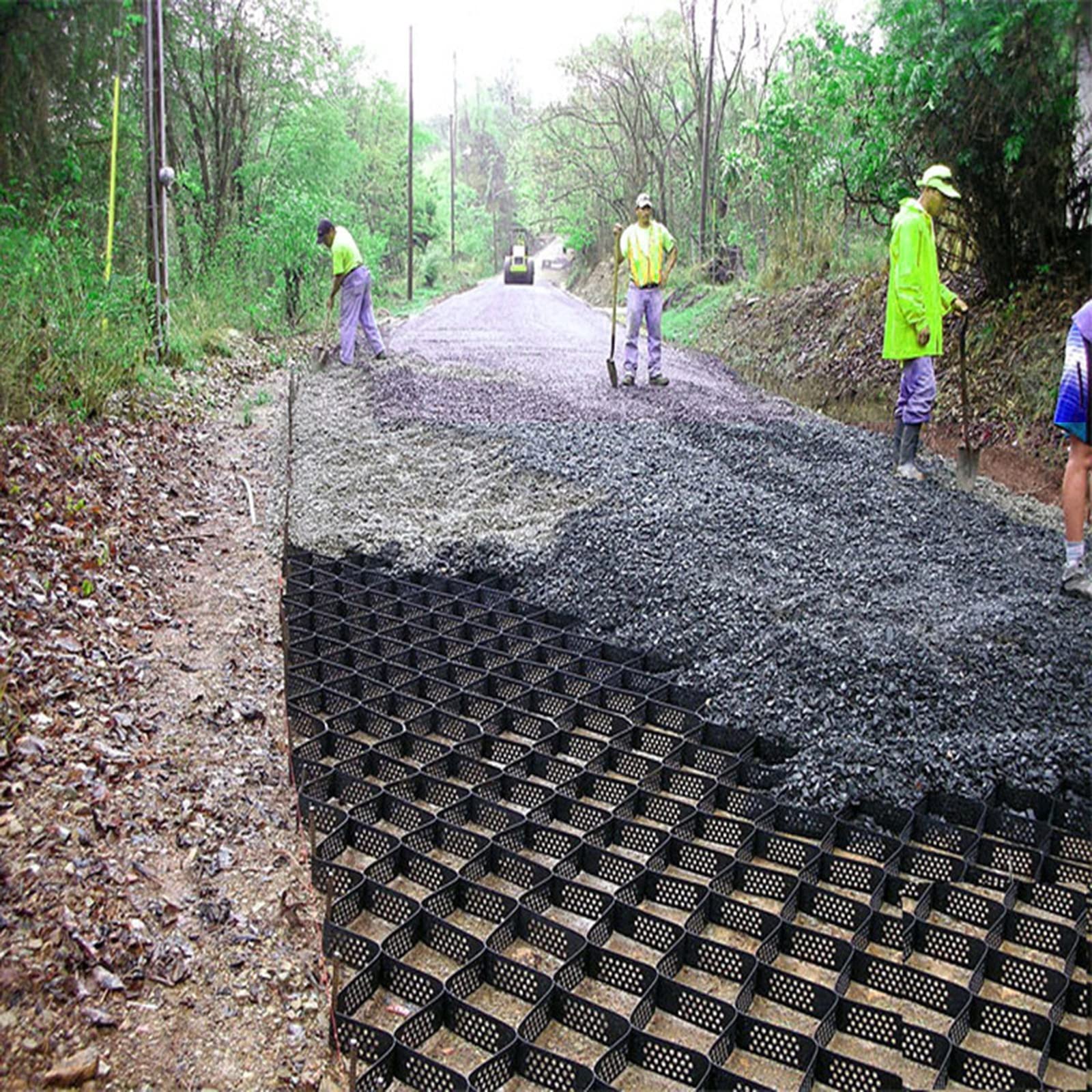 MLYYJH Slopes Pathways Parking Walkways Geo Grid Ground Stabilizer, Flexible Folding Ground Gravel Grid, Mud/Concrete Control, 3ft/ 5ft/ 10ft/ 15ft/ 20ft/25ft/ 30ft Long, 2 inch High