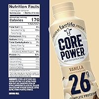 Vista 2 de Core Power Fairlife-Batido Core Power de alto contenido en proteínas, sabor vainilla, de 14 onzas líquidas (paquete de 12)