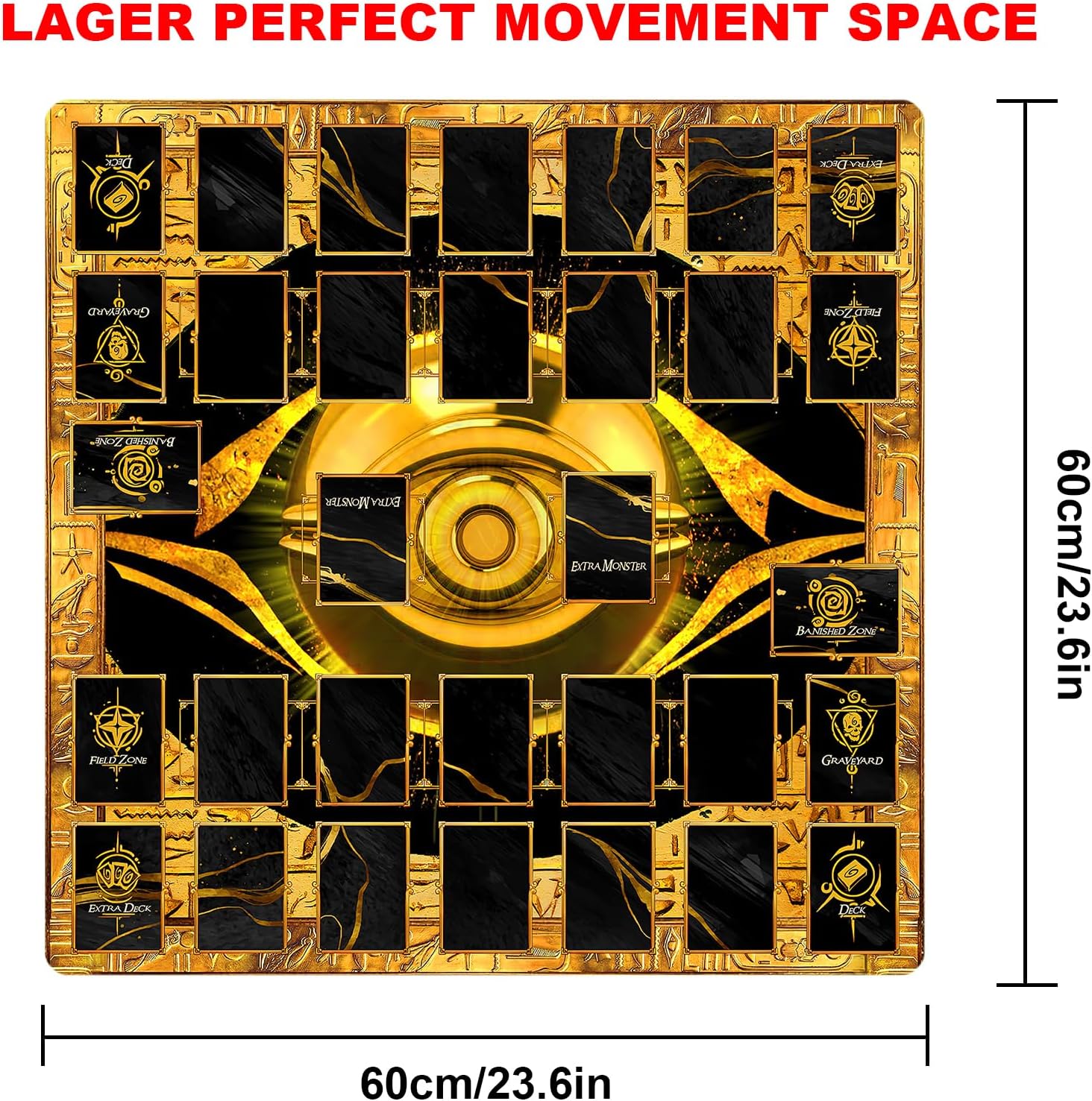 セイバーマスターカードラバーマット - 2人用、ゲーマー用正方形