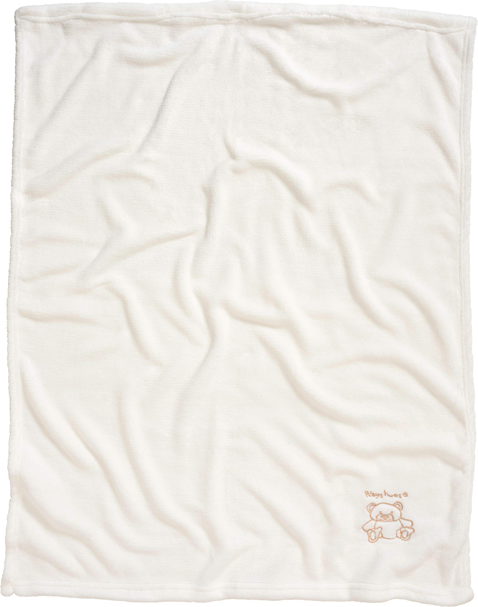 Playshoes Soft Embroidered Fleece Blanket (Beige, 75x100cm)