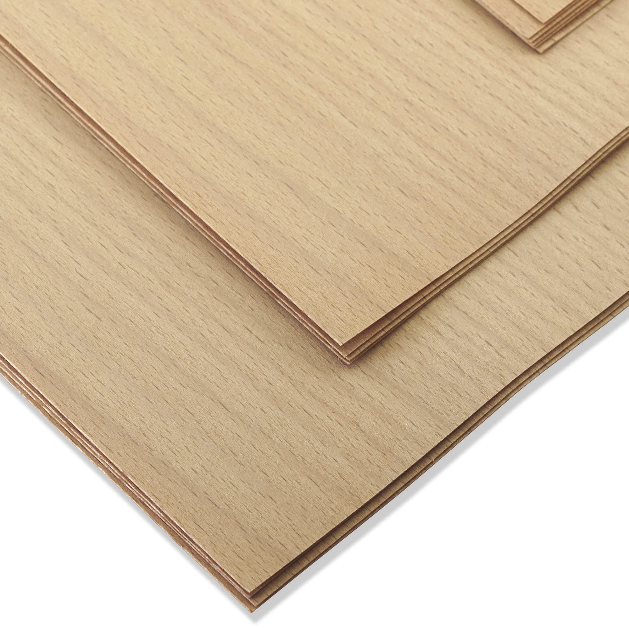 Mprofi MT® 30-32 Piezas | Chapas de Madera de Haya | Hojas de Madera | Tablero Madera Para Carpintería de Bricolaje, Procesamiento Láser, Fabricación de Modelos, Regalos, Decoraciones