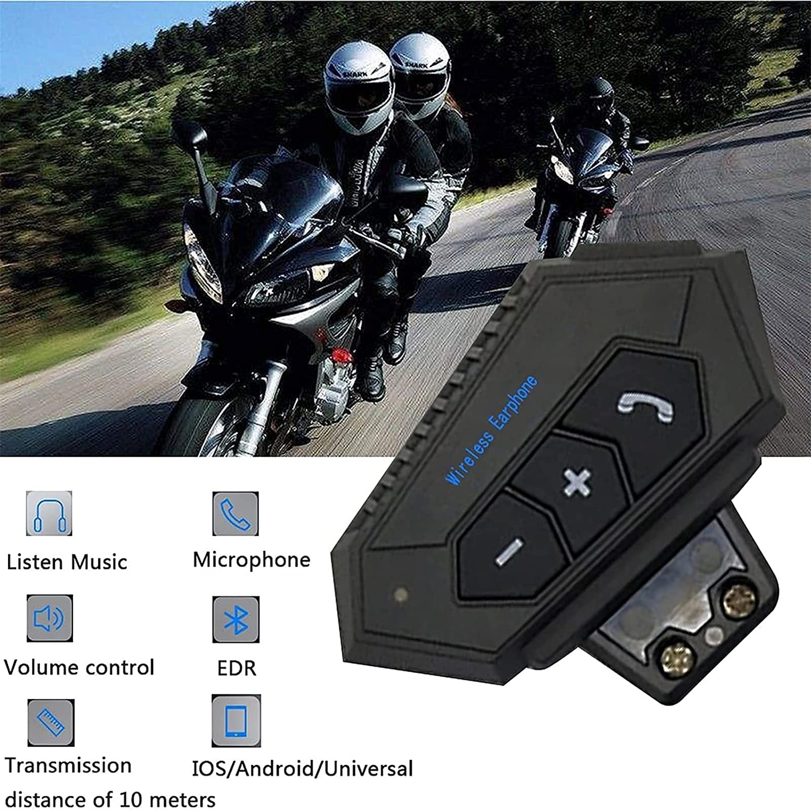 BGMKE Kask Motocyklowy Zintegrowany Modułowy Bluetooth Kask Integral Mężczyźni i Kobiety z Podwójnym Osłona Kaski Modułowe Otwierane Dorosłych Flip Full Face ECE Certification Kask Motocyklowy,S~XL