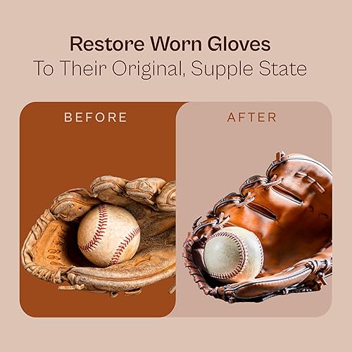 Miniatura 4 de Aceite para guantes – 8 oz. – Suaviza y rompe en el cuero, evita el deterioro, aumenta la durabilidad – Fórmula premium, seguro para guantes,