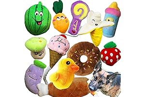 12 Pack Plush Squeaky Dog Toys for Small & Medium Pets