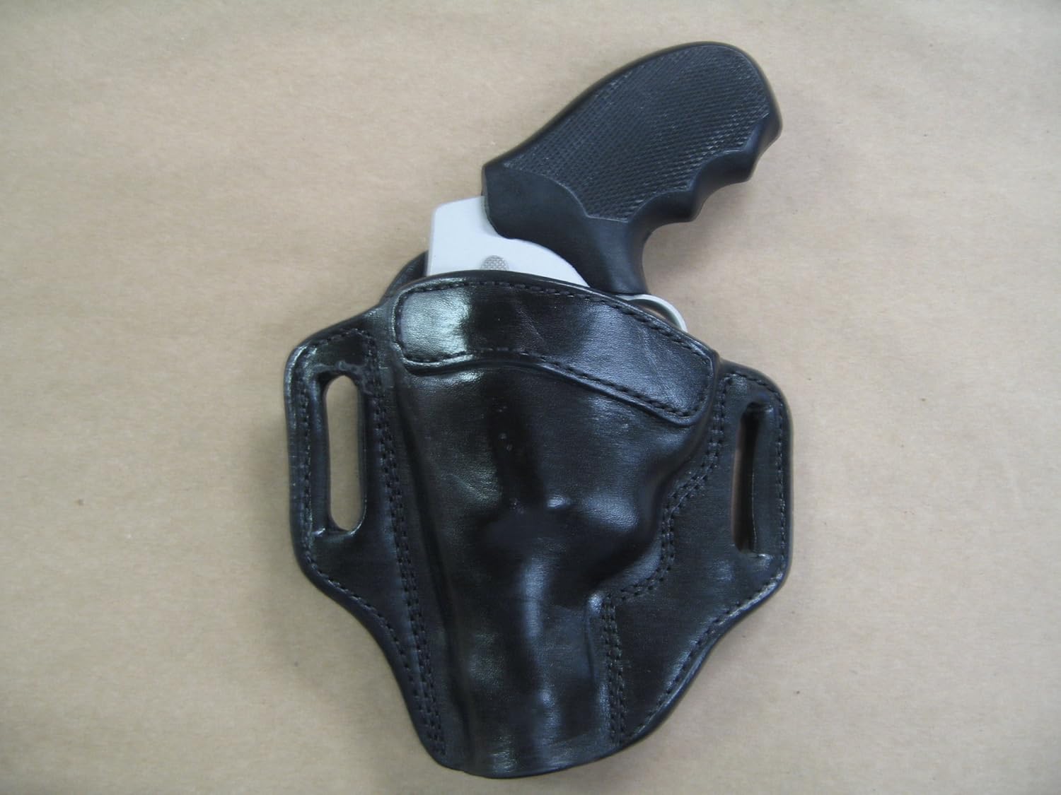 Azula Leather 2 Slot Molded Pancake Belt Holster for Smith & Wesson S&W J Frame Revolver CCW