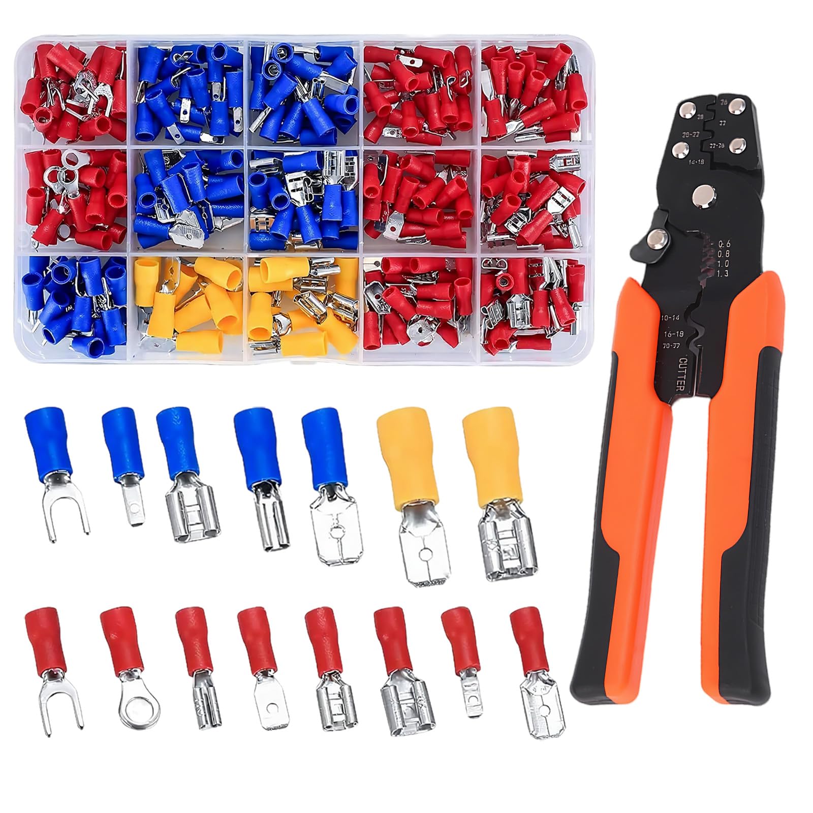 Cosse électrique à sertir kit 280 pièces pour câble automobile et moto