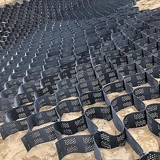 2 inch Geocell Ground Grid, HDPE Geo Grid Ground Gravel Grid, Geogrid Driveway, Permeable Paver System Ground Stabilization Grid Geocell Permeable Pavers for Landscaping Parking Lots (Color : W X L,