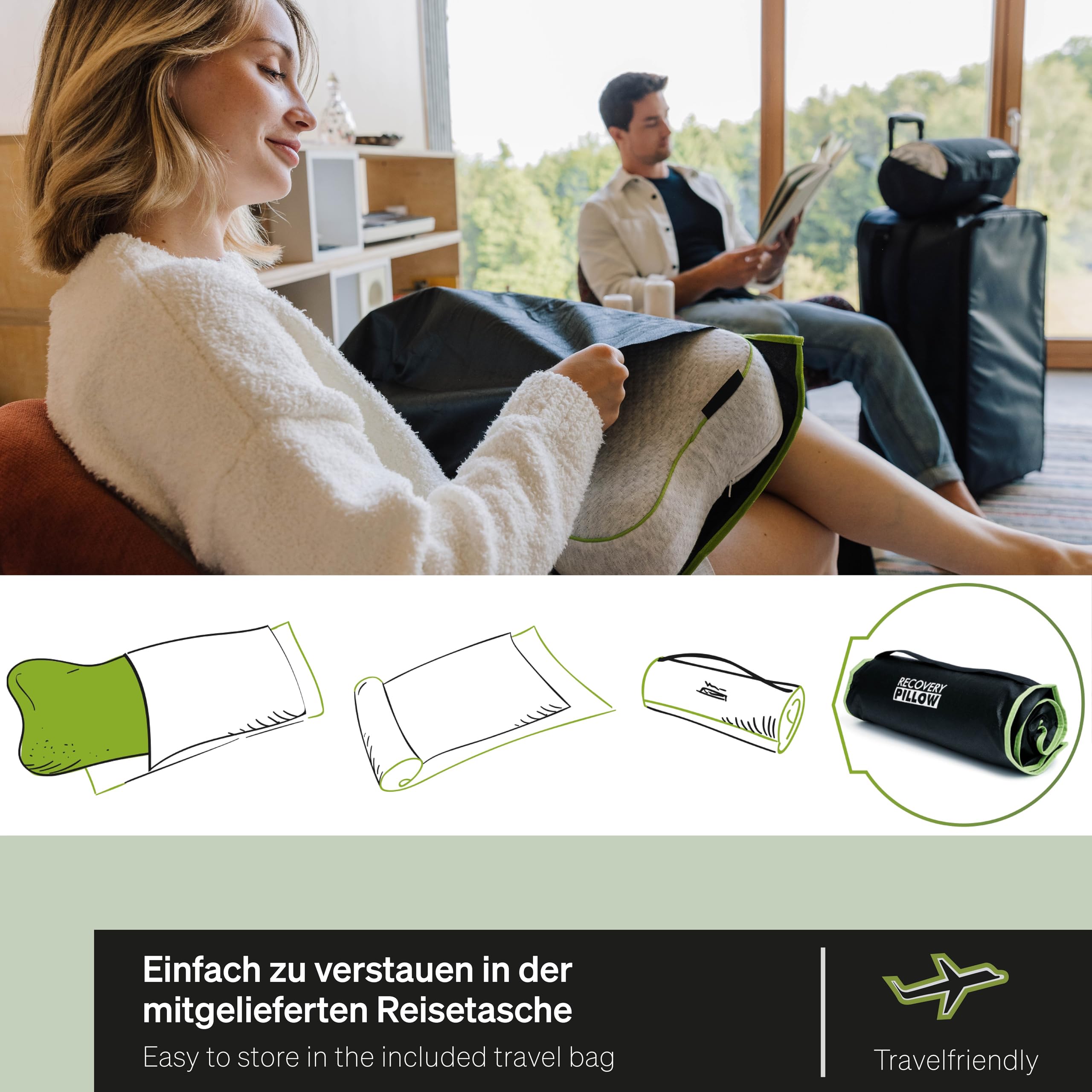 Blackroll Recover Pillow Almohada ortopédica HWS (almohada cervical) de espuma viscoelástica, fabricada en Alemania