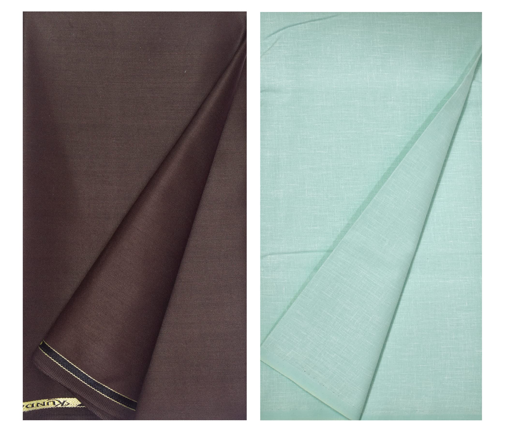KUNDAN SULZ GWALIOR Men's Cotton Shirt & Trouser Fabric Combo Set (Dark Brown & Light Sky Blue-01)-picture-19