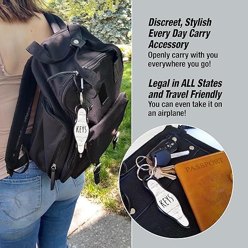 Miniatura 5 de MUNIO Self Defense Keychain Stylish, Portable Safety Tool for Women & Men Non-Lethal, TSA Approved, Made in USA