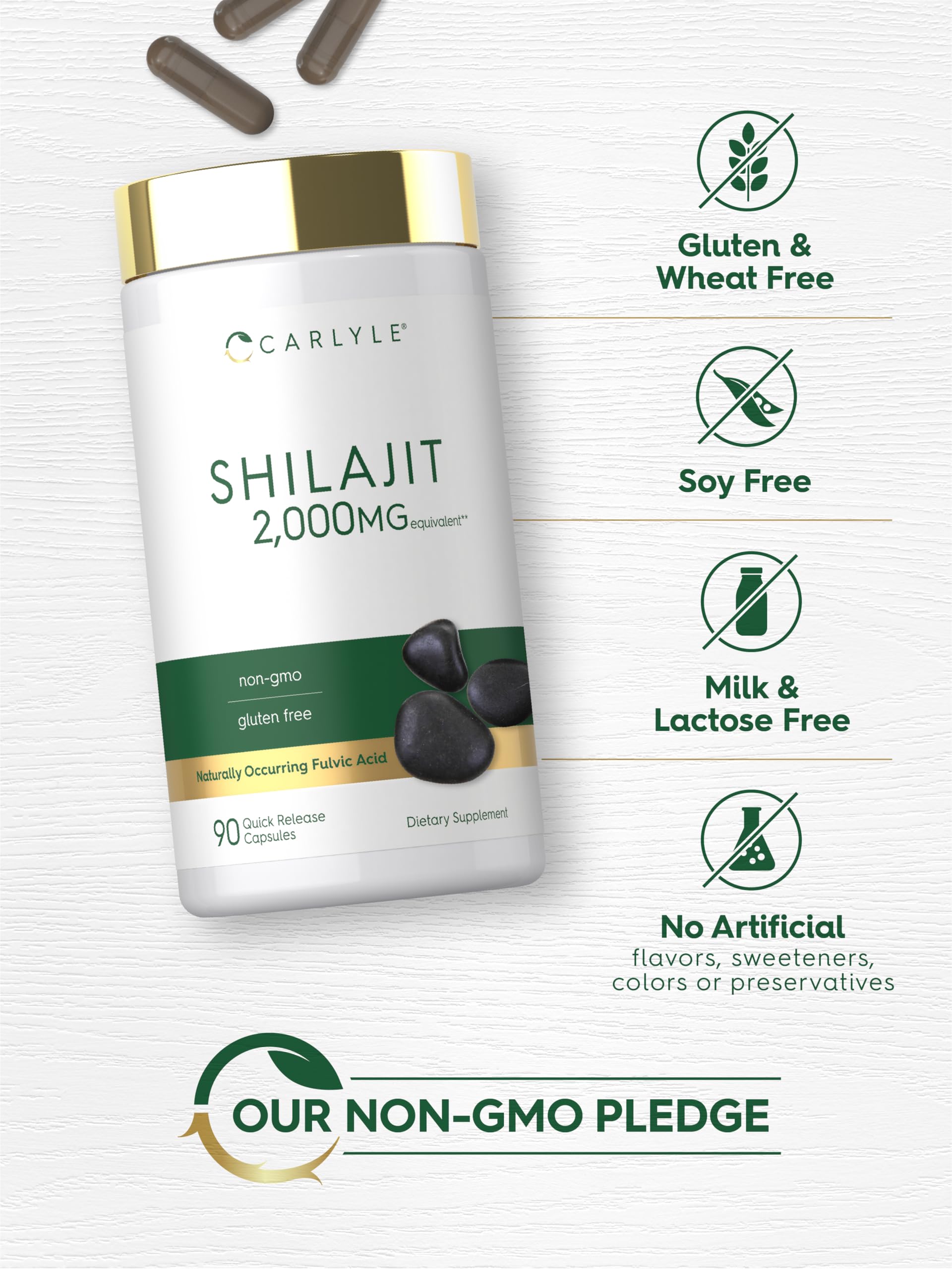 Carlyle Shilajit Capsules | 90 Count | Non-GMO and Gluten Free Supplement — Amazon image 5