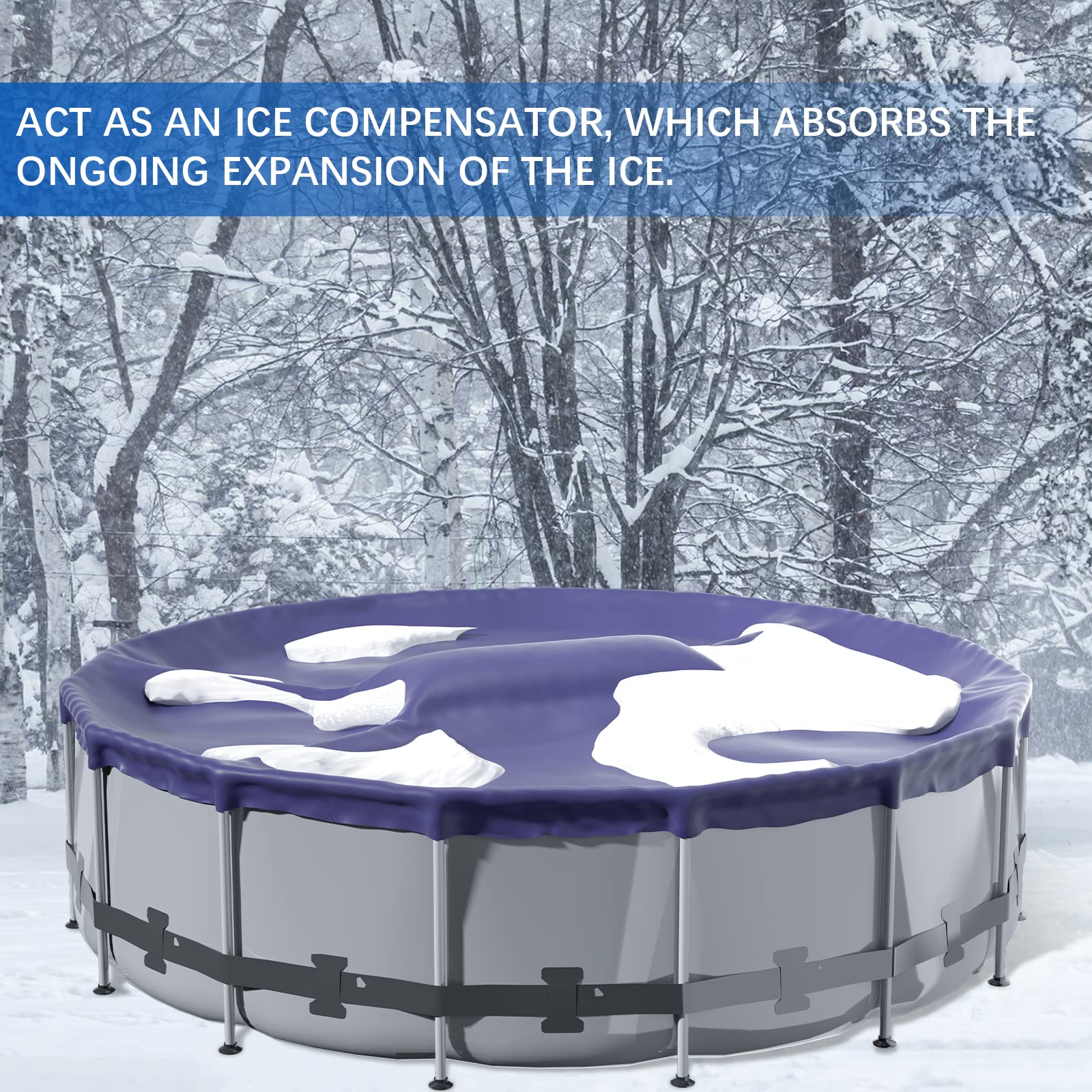 Pool Pillows for Above Ground Pools, 4 X 8 FT Pool Cover Air Pillows