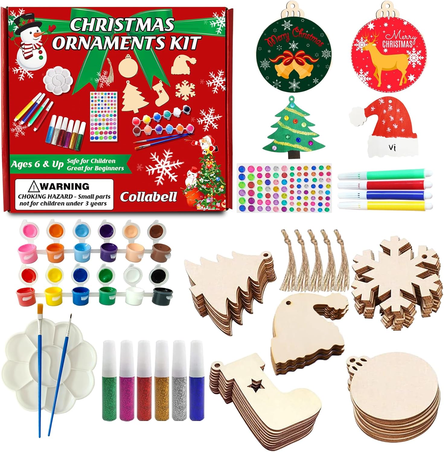 Christmas wood ornaments
