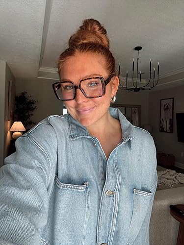 Miniatura 3 de VISOONE Gafas de bloqueo de luz azul TR90 de gran tamaño, accesorios de moda, sin receta para mujeres, Harvard