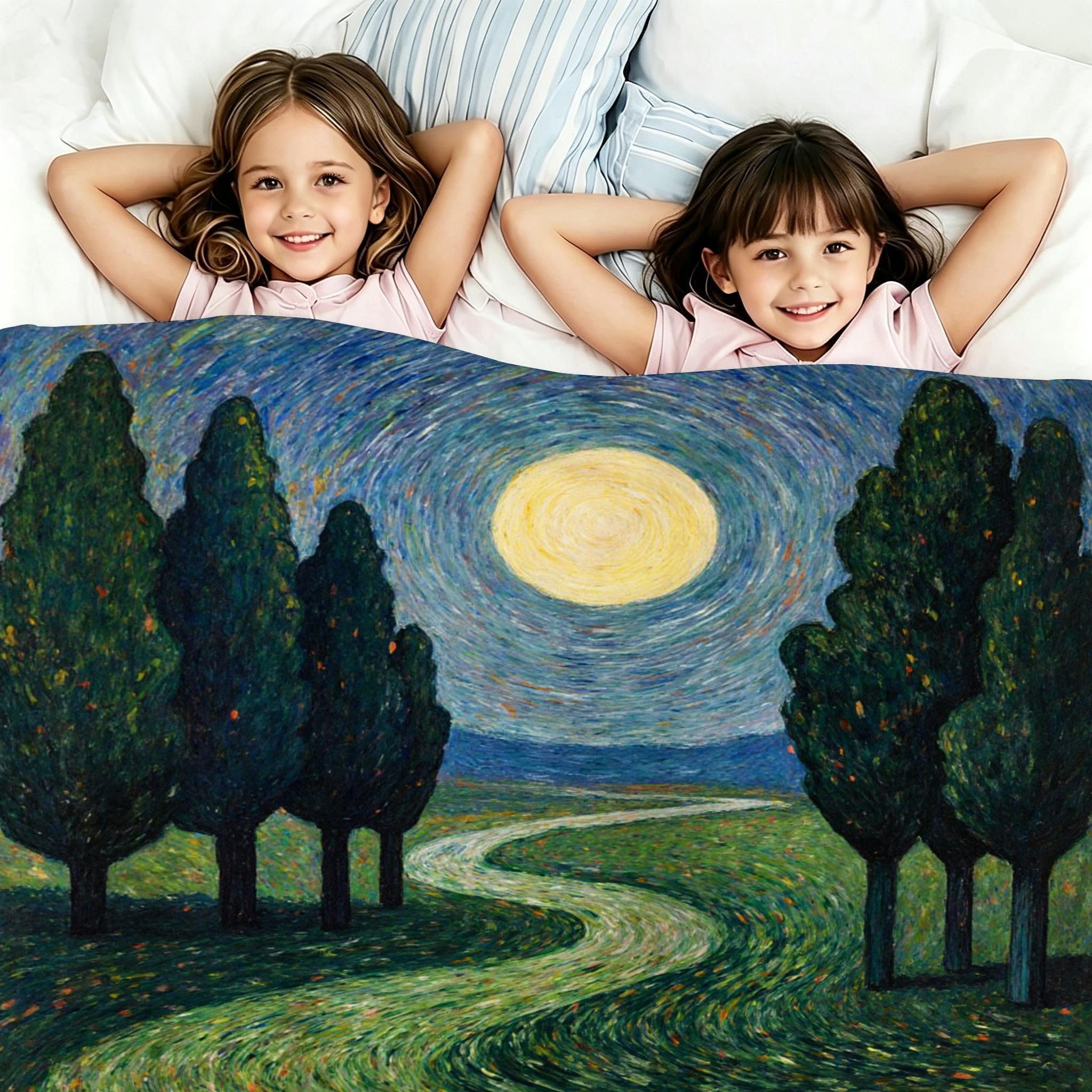 Manta Grande 180x220 cm Árbol Verde Polar Franela Térmica-A128