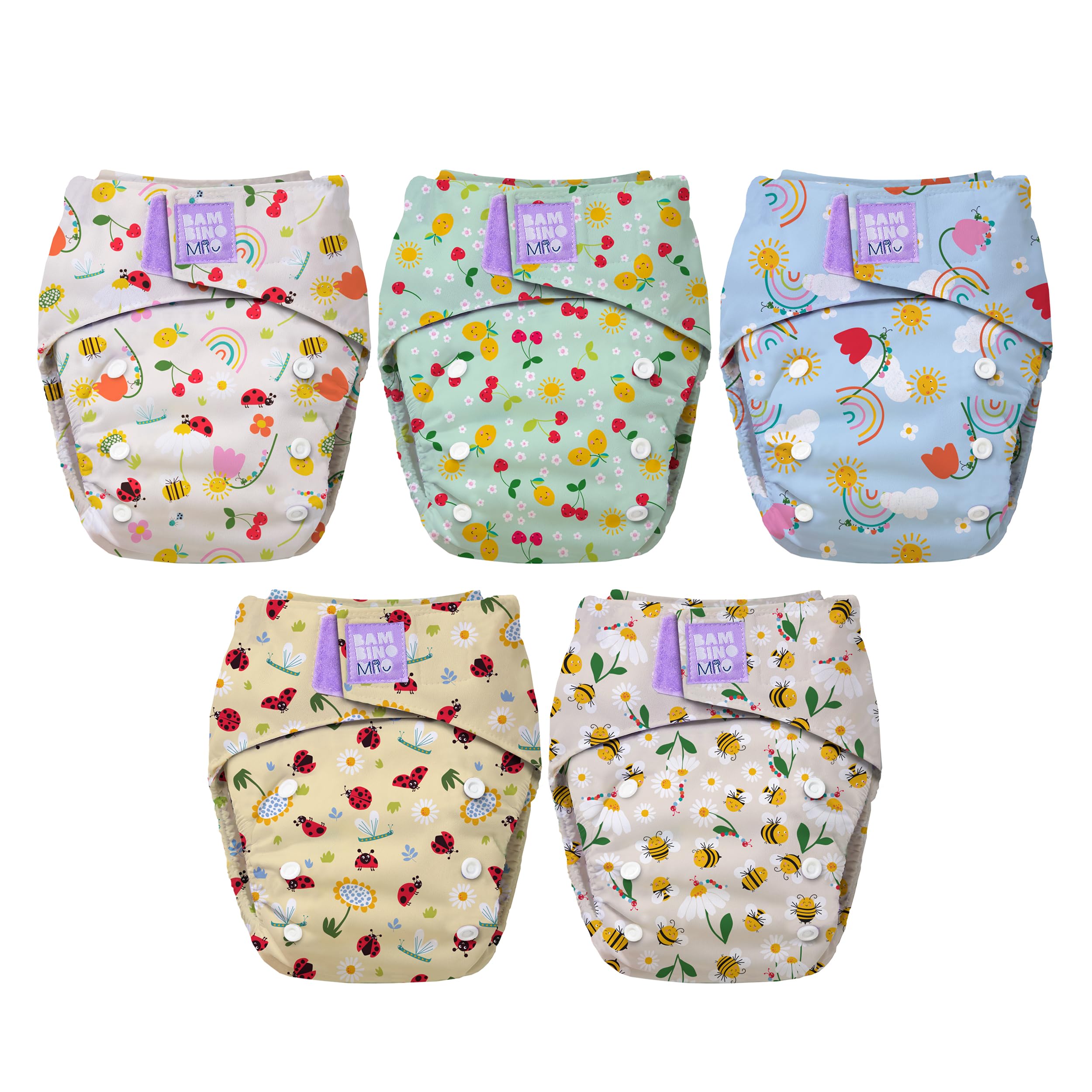 Bambino Mio pannolini riutilizzabili 5 pezzi lavabili certificati OEKO-TEX neonati