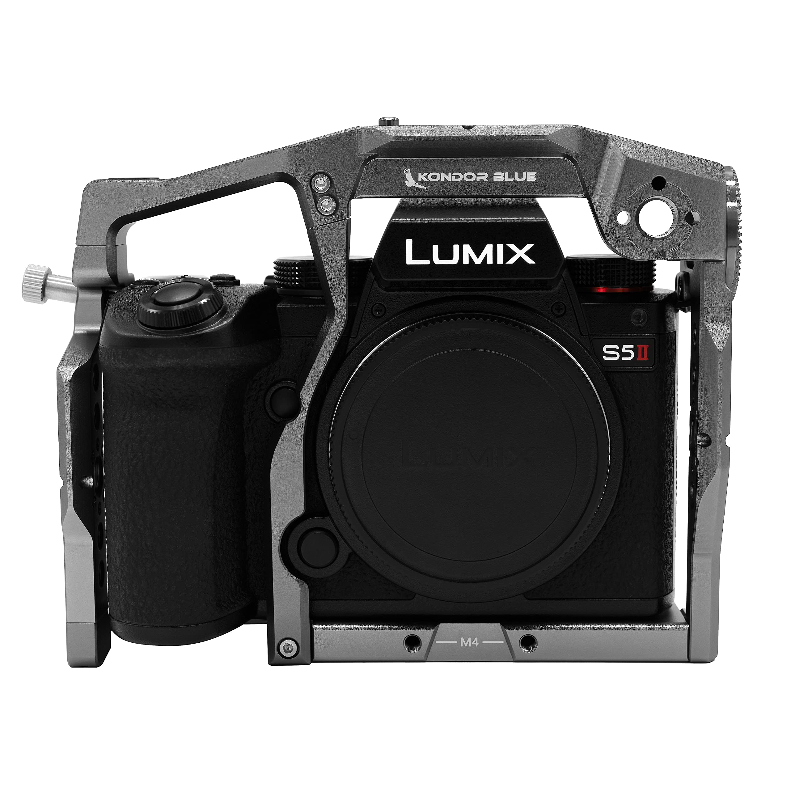 Kondor Blue Blue/Gray Kondor | Cage Only For Panasonic Lumix S5ii/X | Built-In Nato Rails, Hdmi/Usb C Cable Clamp, & Built-In Tools For Professional Worflows | Space