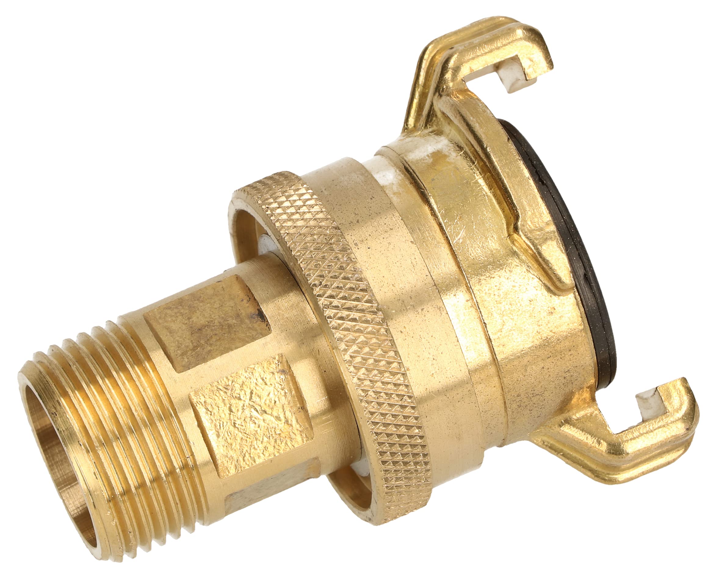 KOTARBAU® Set di 2 attacchi rapidi con filettatura esterna 3/4" per tubo da giardino girevole a 360°