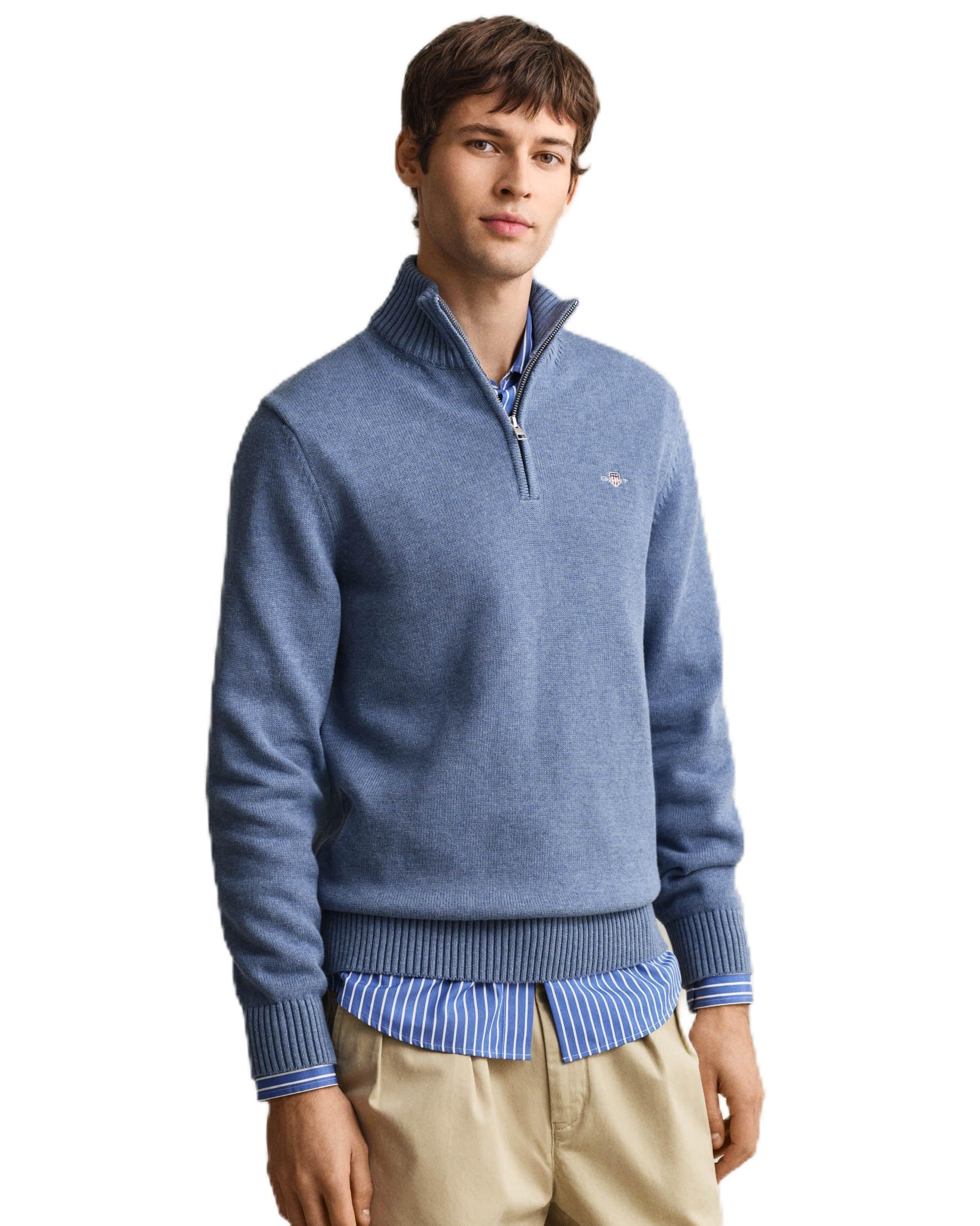Gant Herren Classic Cotton Half Zip Pullover
