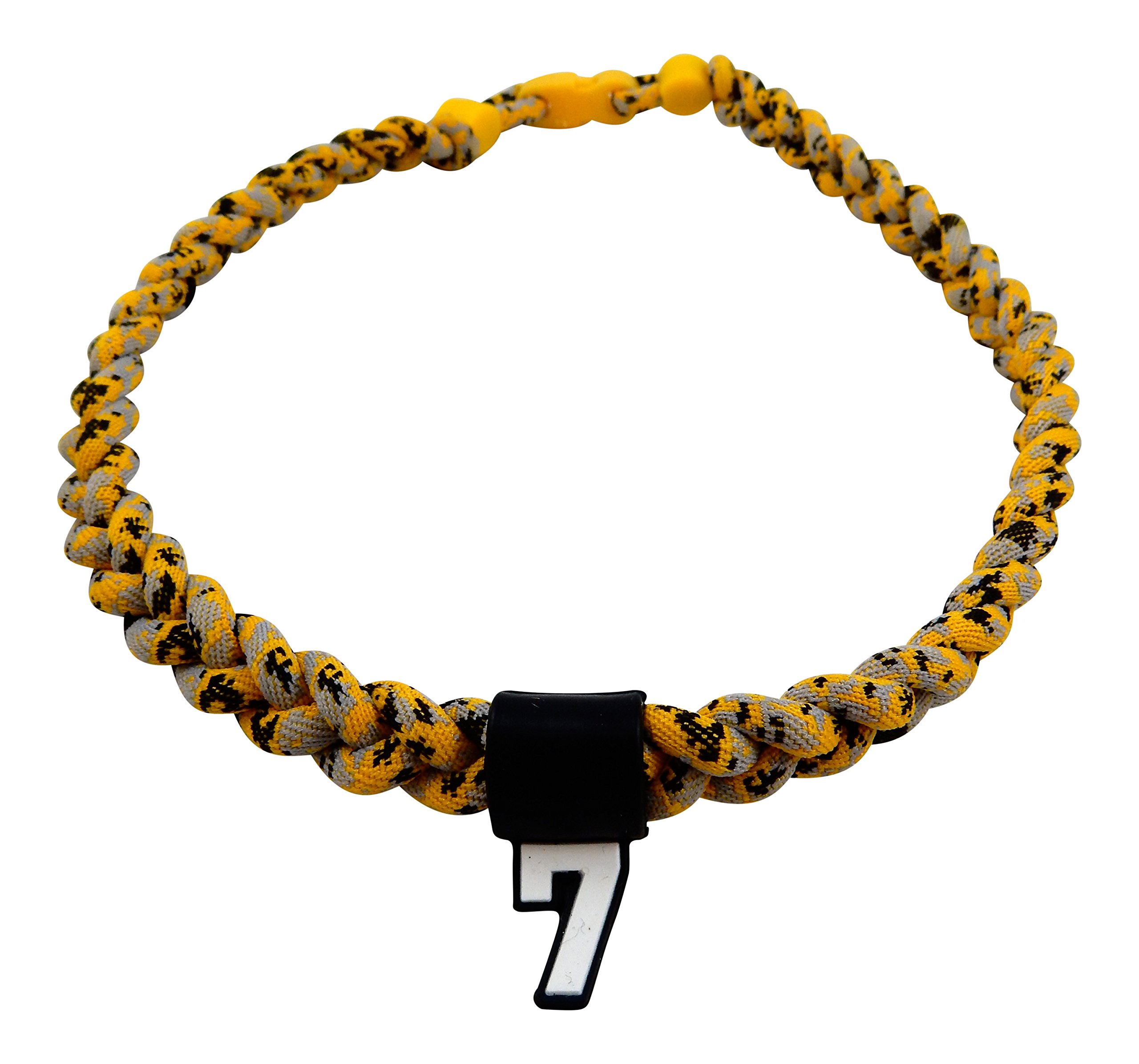 Sports Farm Pick Your Number or Letters - Digital Camo Braided Titanium Tornado Necklace