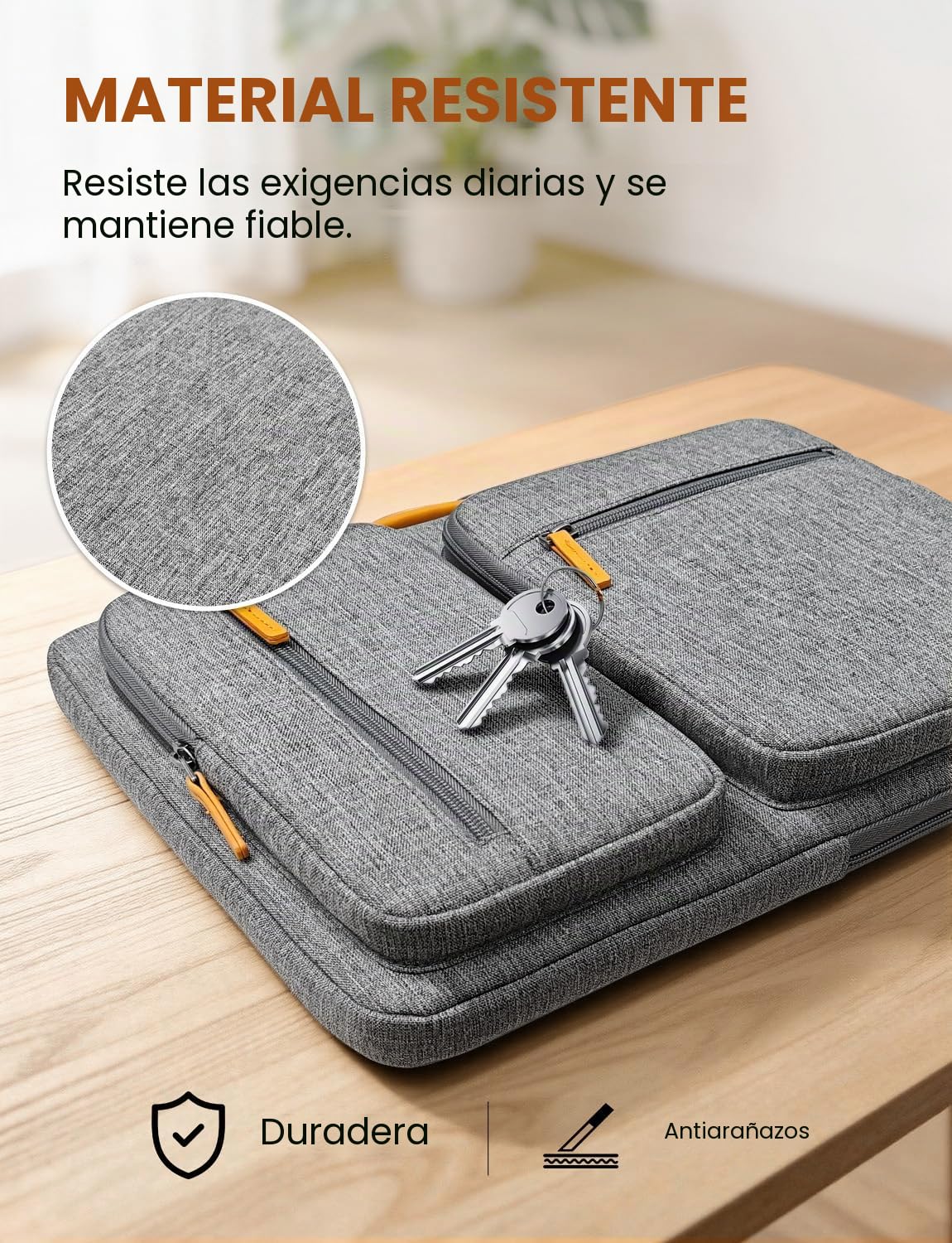 DOMISO Funda para Portatil Ordenador 15.6 Pulgadas,MacBook Pro M4 M3 M2 2025/Pro Max,Protección Bolsa para 15-16 Pulgadas Lenovo,HP,Dell,Asus Chromebook,Laptop PC Case Sleeve,con Tirantes，Gris