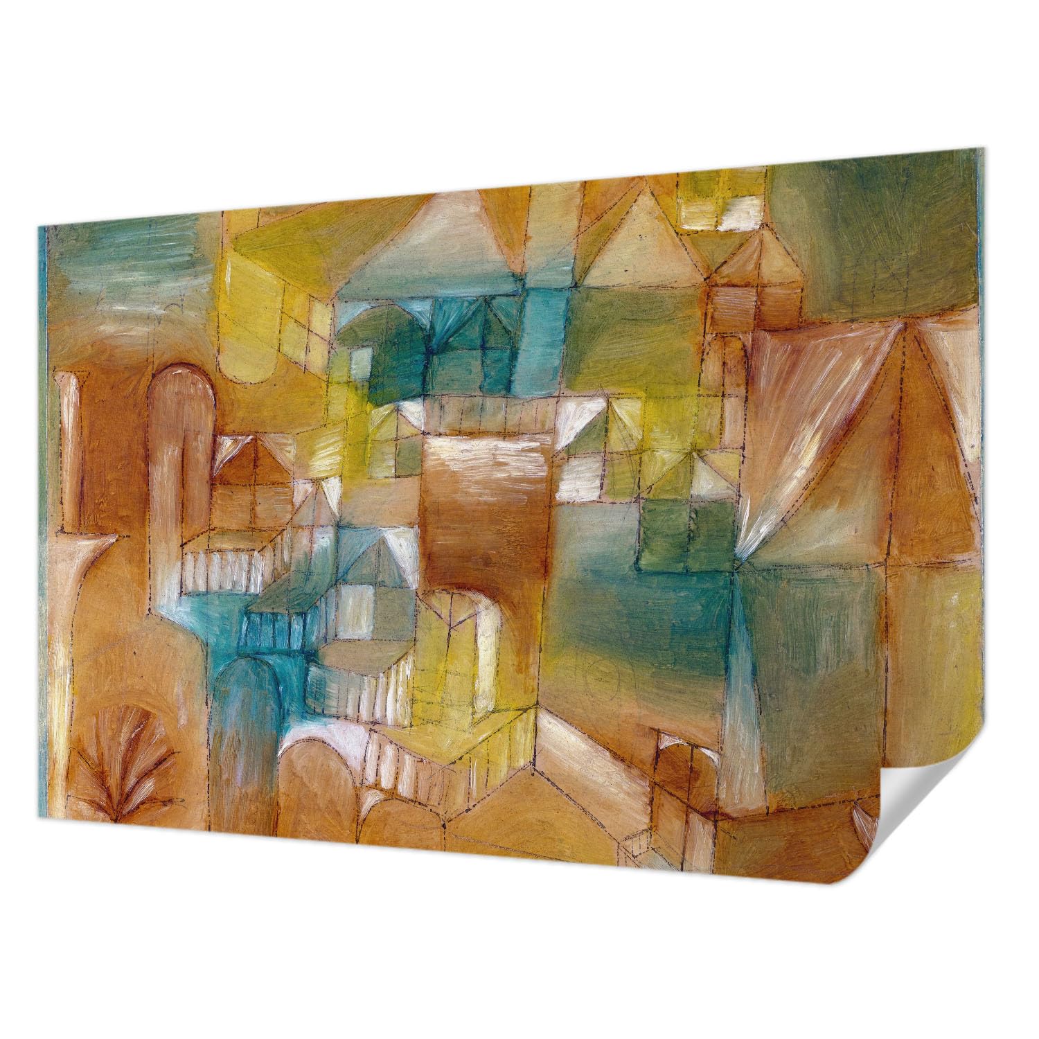 Papier peint autocollant géométrique Tulup 104x70 cm pour mur de chambre et salon