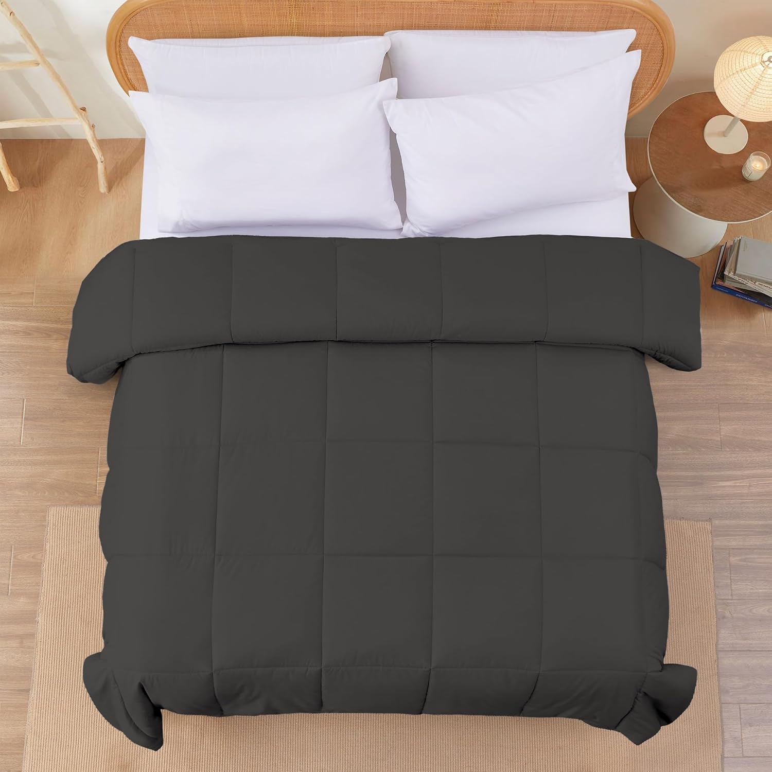 Modern Threads Down Alternative Reversible Comforter Dark Gray/Gray Queen