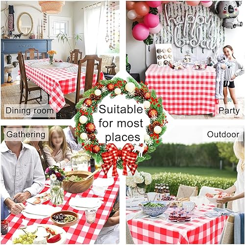 Miniatura 6 de Hiasan - Mantel impermeable a cuadros para comedor y día de campo