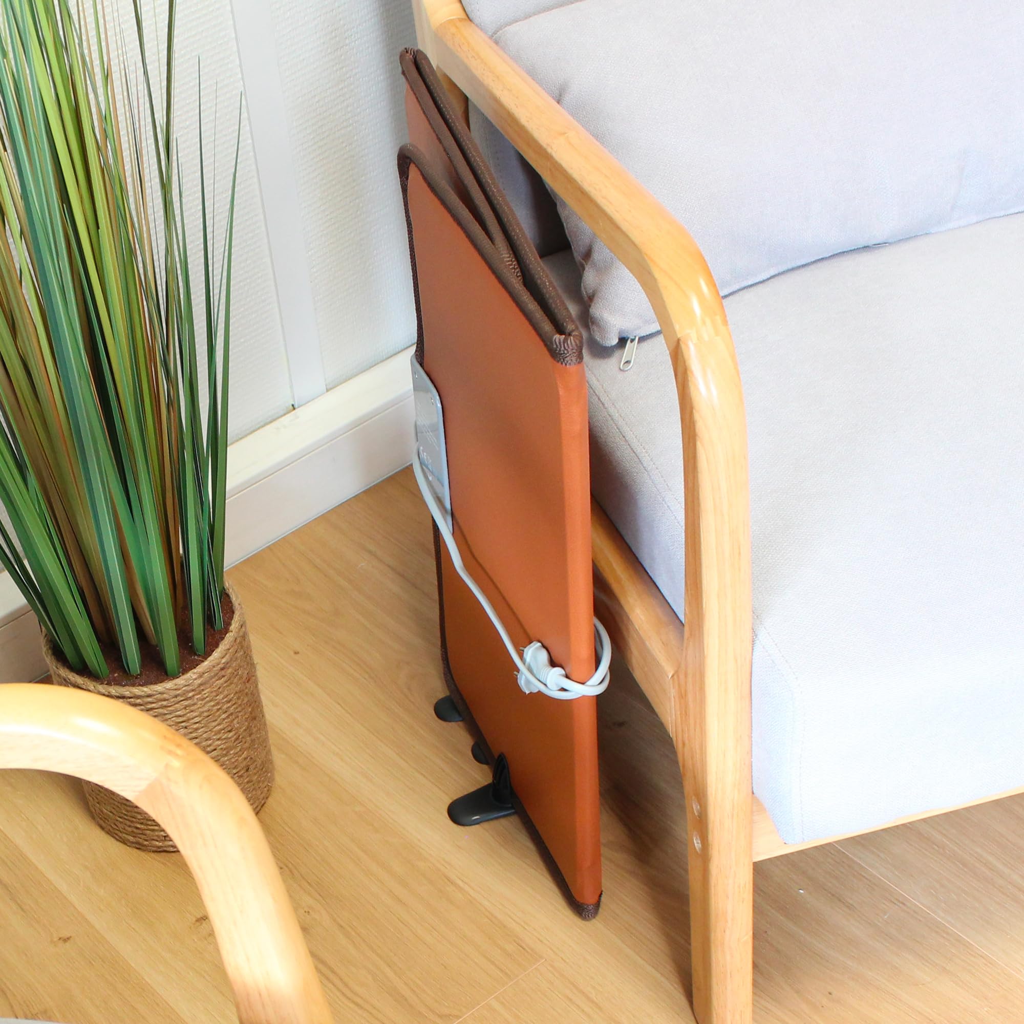 FISHTEC - Heizpanel, 3 Seiten, zusammenklappbar, drei Stufen, 45 55 65 °C, mit Fernbedienung, Timer – Fußheizung, Heizung, Dappoint, Büro, Wohnzimmer, Schlafzimmer