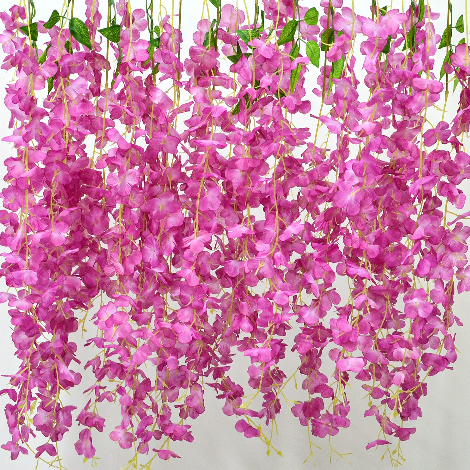 Amazon.de: AIBAOBAO 12 Stck Knstliche Glyzinien Girlande Wisteria  Hngende Blauregen Blumen, Fake Knstlich Glyziniengirlande fr Hochzeit  Knstlich Garten Party Wand Dekoration, hochzeitsdeko Vintage
