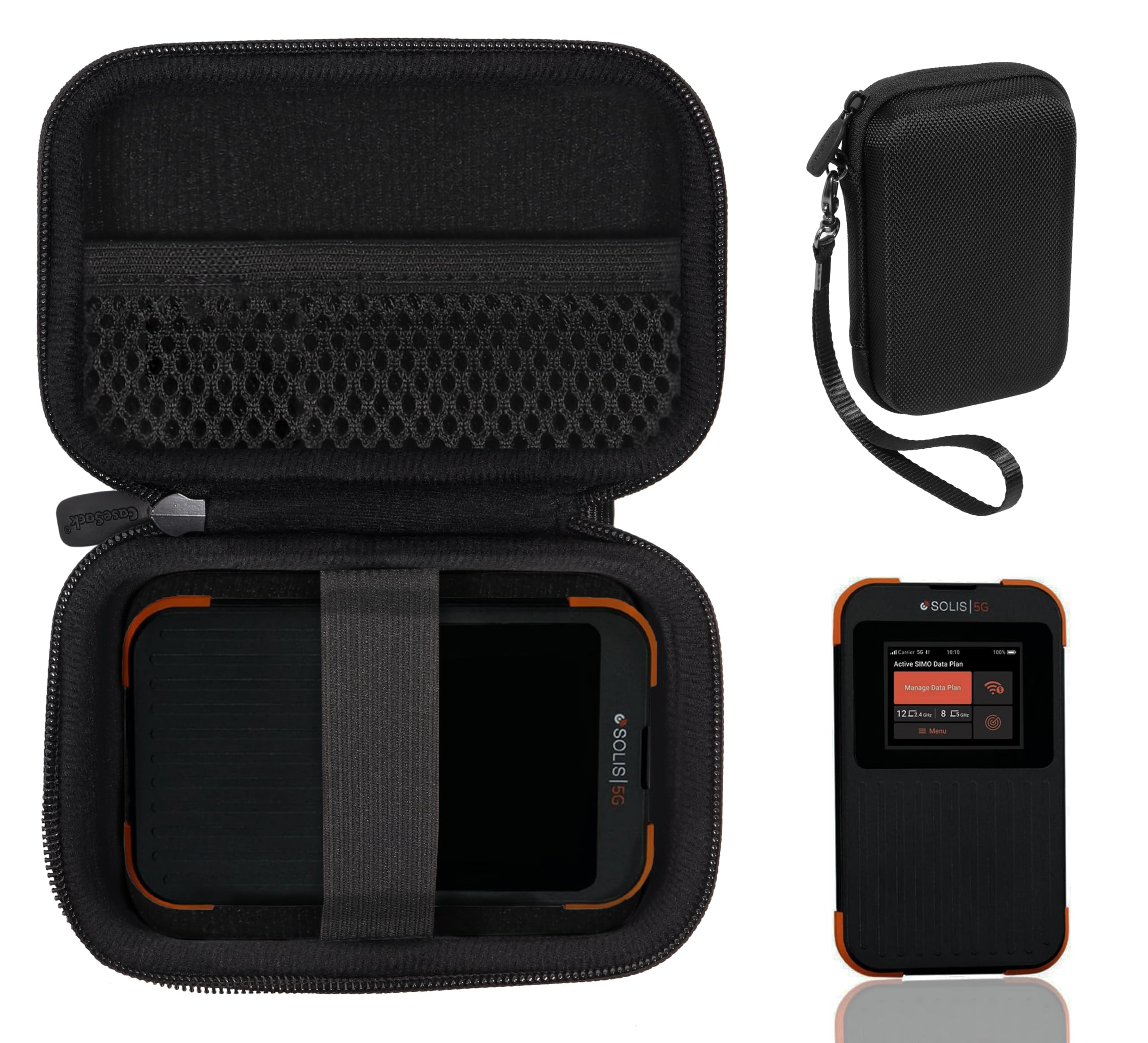 CaseSack Case for Solis Pro 5G WiFi Mobile Hotspot/SIMO Solis 5G WiFi Mobile Hotspot for Travel (Black)