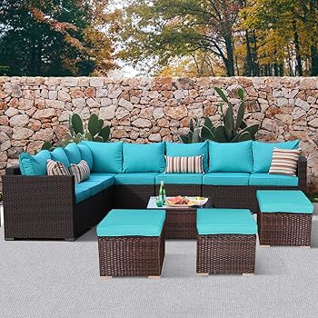turquoise patio set