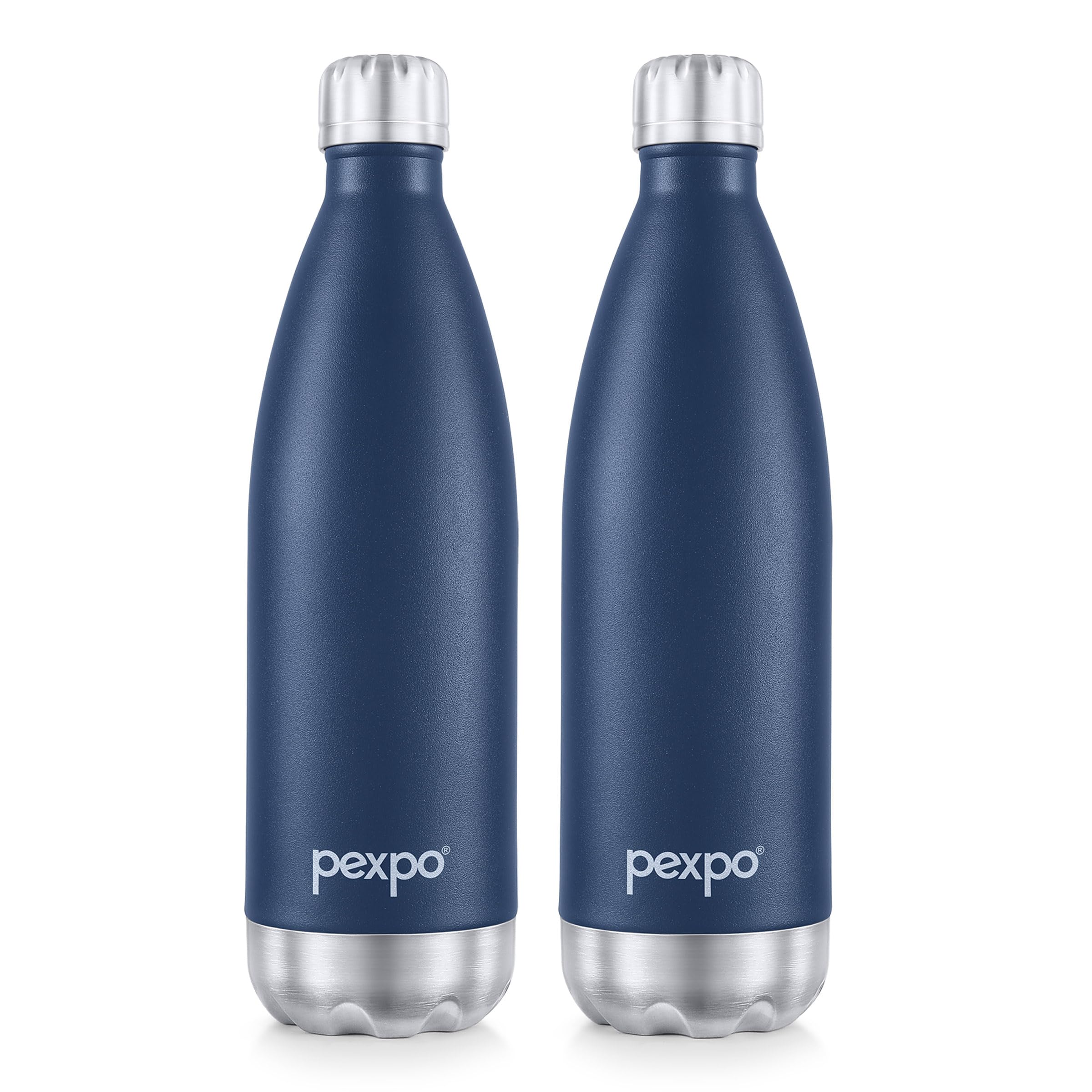 Go24 pexpo Stainless Steel Water Bottle Electro Denim Blue 980ml