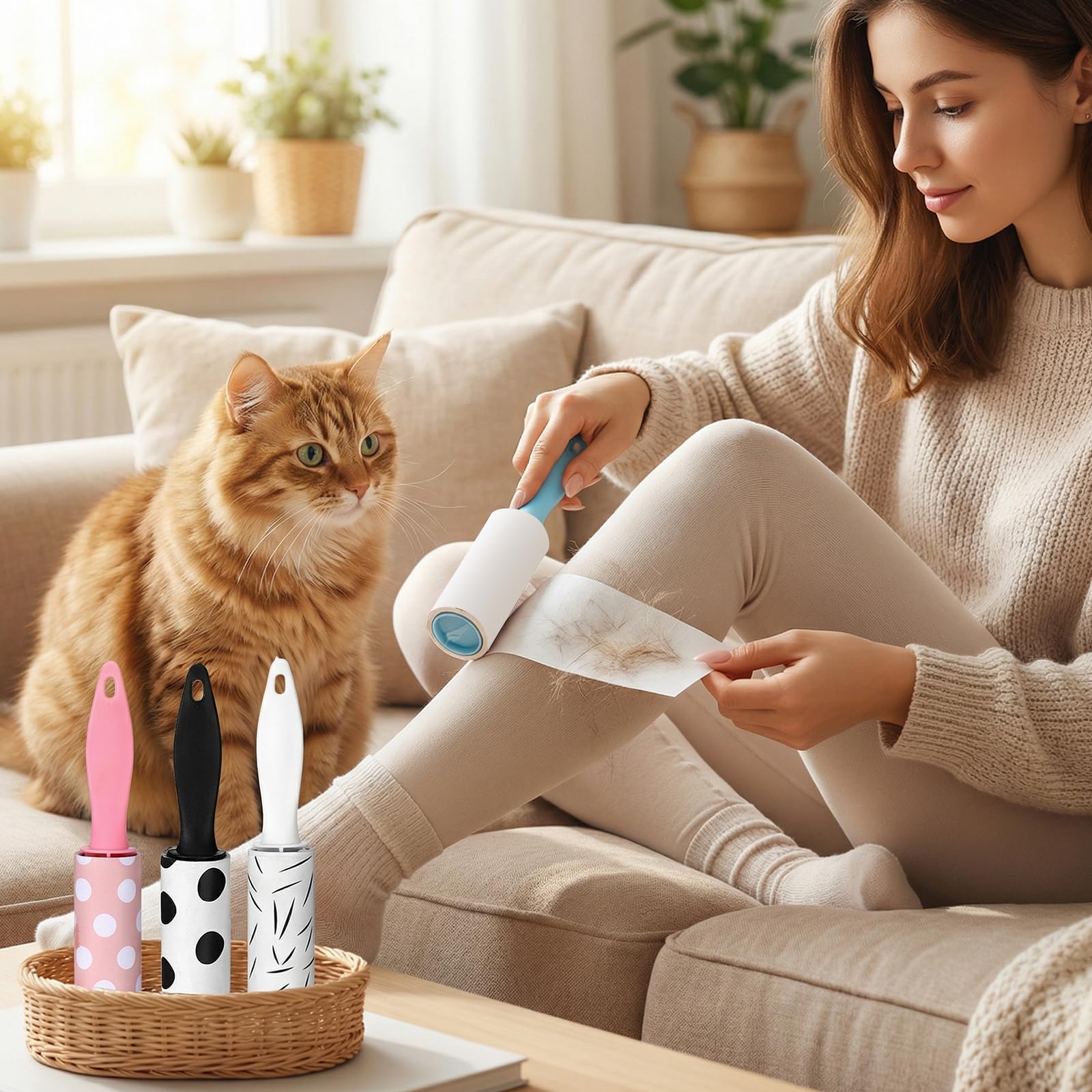 36 mini rulli per pelucchi per vestiti, dimensioni da viaggio, per vestiti, peli di animali domestici, mobili e auto, compatto, piccolo strumento di rimozione dei peli di animali domestici appiccicoso