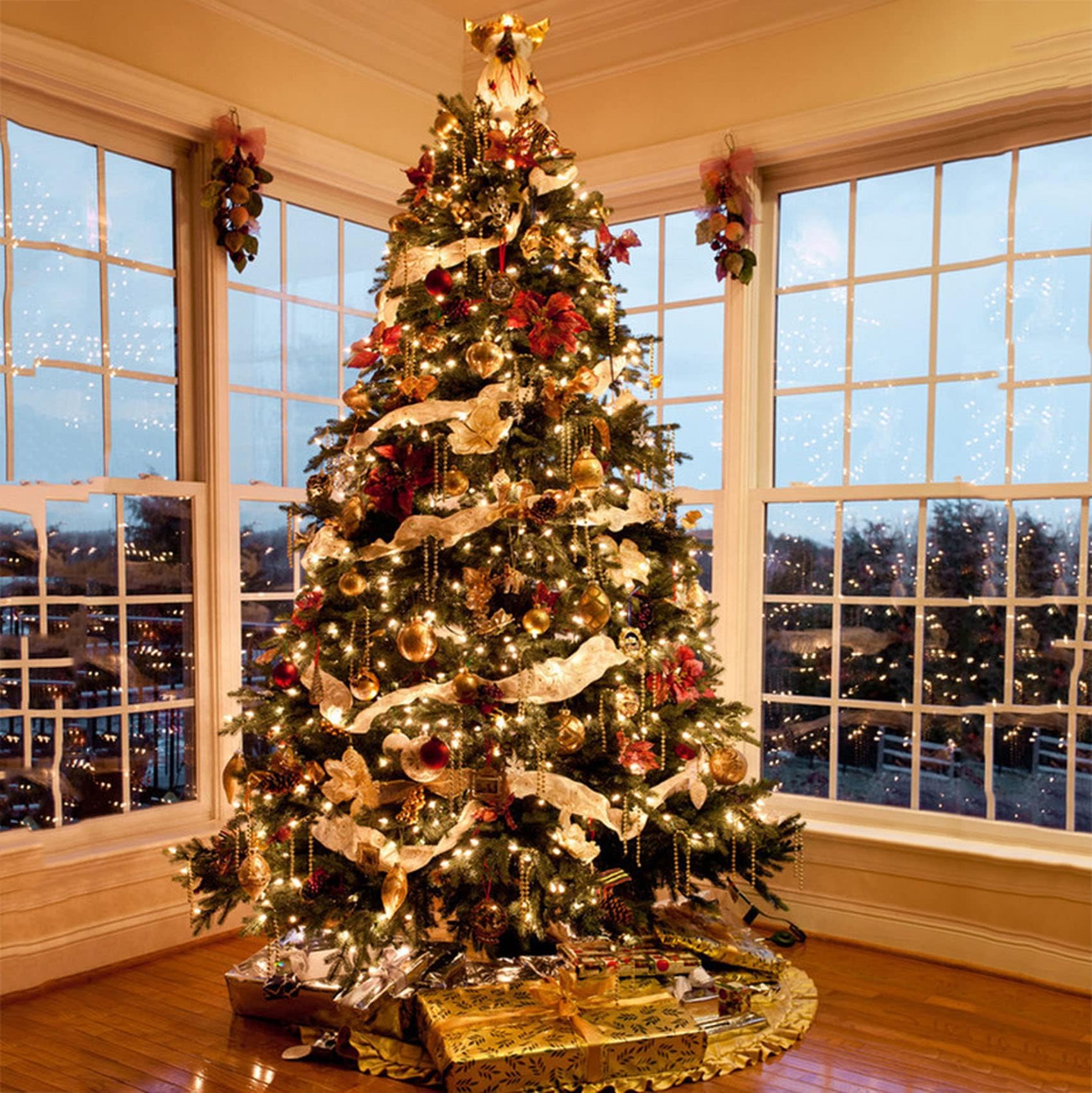 豪華　ビッグ　クリスマスツリー　約180cm　ライト　オーナメント付き　店舗 豪華 ビッグ クリスマスツリー 約180cm ライト オーナメント付き