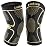 CAMBIVO 2 Pack Copper Knee Braces for Knee Pain, Knee Compression Sleeve for Men and Women, Knee Support for Meniscus Tear, Running, Weightlifting, Workout, ACL, Arthritis, Joint Pain Relief (Gold, Small)
