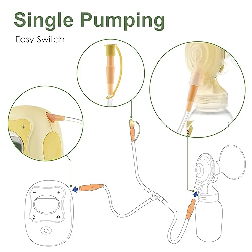 Miniatura 4 de Maymom Juego de tubos compatible con extractor de leche Medela Freestyle pero no Freestyle Flex; compatible con bomba Medela Freestyle; también