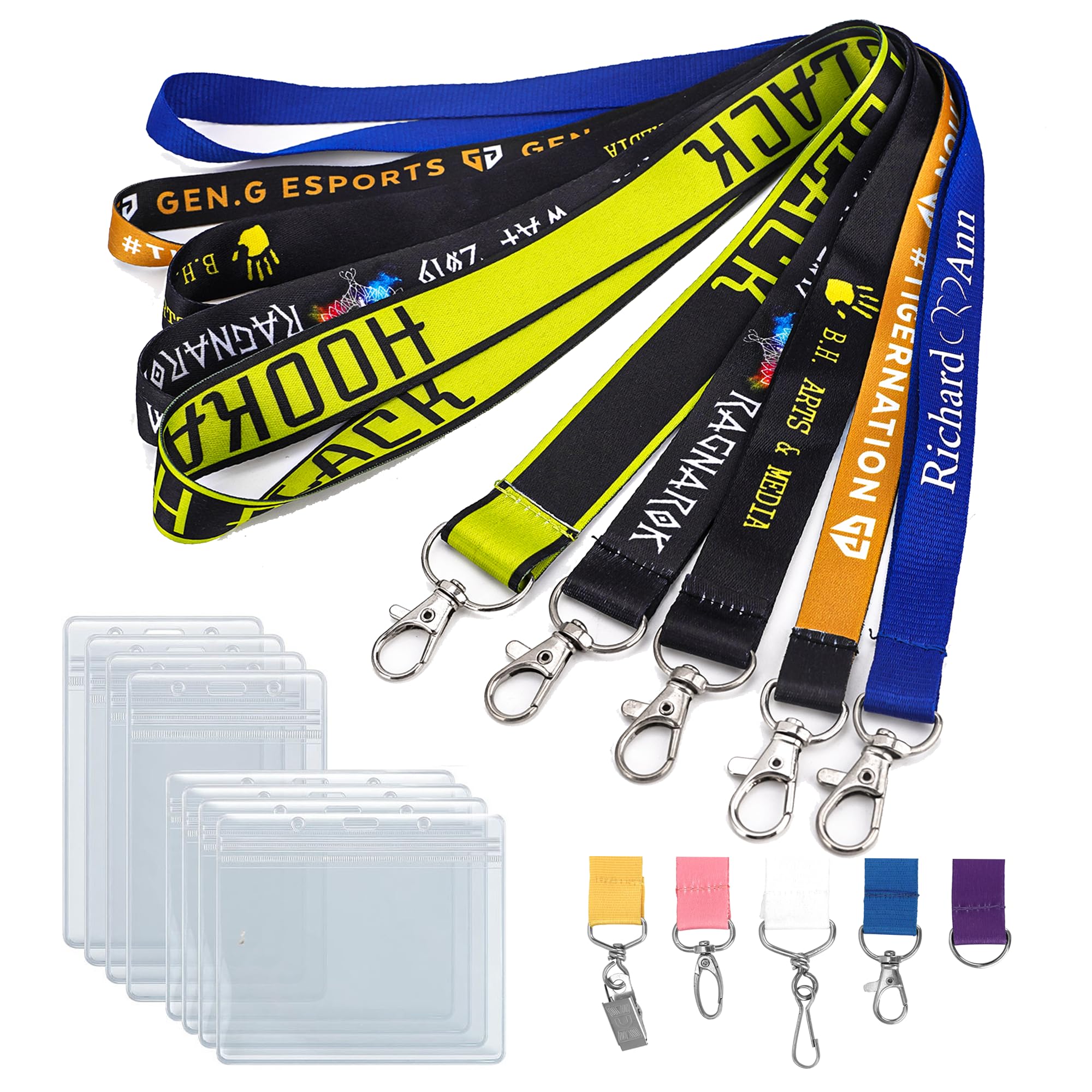 30-5000PCS Personalized Customized Lanyards, Custom Polyester Lanyard with Logo/Photo/Message/ID Badge, Personalized Lanyards for ID Card, Teachers,