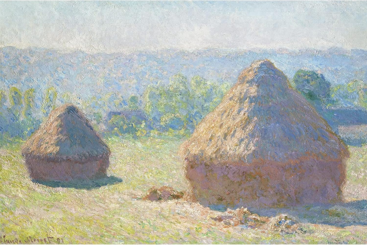 ZZPT Claude Wall Art Haystacks Canvas Art