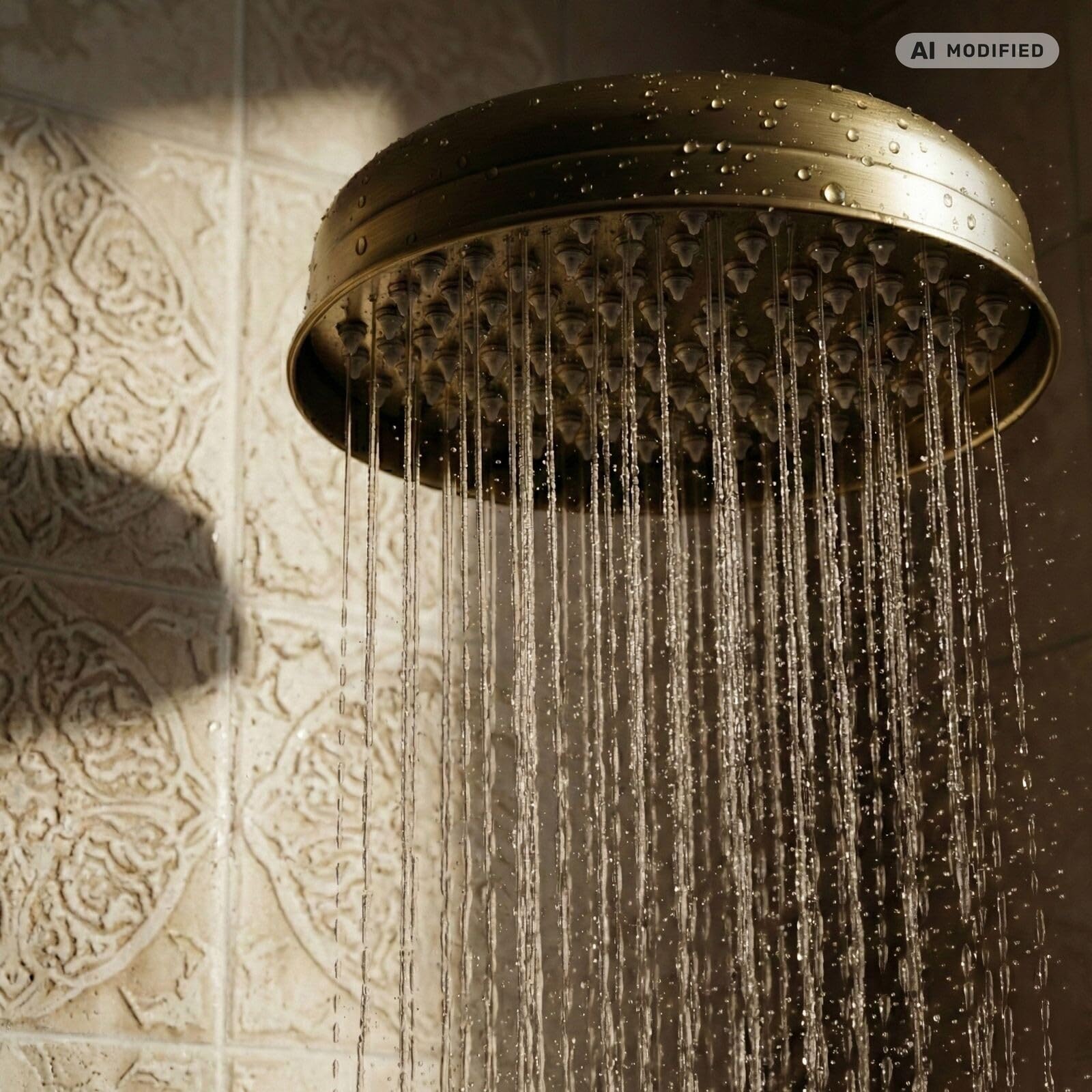 Cabezal de Ducha Nostálgico 20 cm Latón Macizo Antiguo Bronce Alcachofa Redonda Ducha Efecto Lluvia